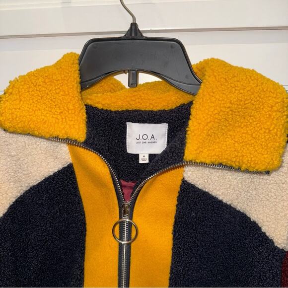 J.O.A. Multi Contrast Teddybear Jacket Medium - Picture 5 of 7